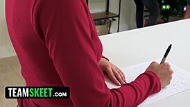 Oh Santa, You're Teasing Those Big Tits And Ass Before The Taboo Blowjob And Pussy Hunt!