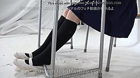 socks fetish with shoes and feet touches