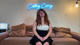 i'm a curvy busty redhead nurse trying out for porn casting