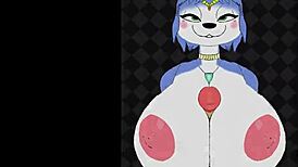 Krystal And Fox Mccloud Engage In Intense Titty Fuck With Monster Cock!