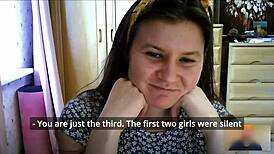 Brunette neighbor girl next door moans in tight panties during solo pov video chat