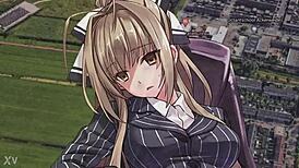 The office lady goes about her daily routine at work