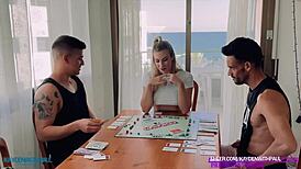 Two Big Cocks Fuck Me To Pay Monopoly Debts!