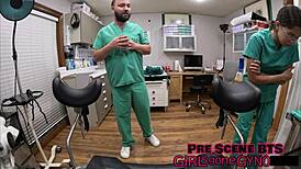 the procedure unfolds with doctor tampa and doctor aria nicole examining the patient in a hospital room. intriguing details from behind the scenes in florida.