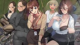 The office lady goes about her daily routine at work