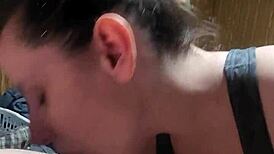 Ivy19921 gives an amazing blowjob and swallows like a pro in this retro scene