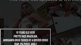 19-Year-Old Brazilian Morganita Brux Fucked by 4 Monster Cocks. Anal Gangbang with DAP.
