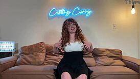 i'm a curvy busty redhead nurse trying out for porn casting
