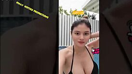 ana jalandoni shows off in bikini and downblouse