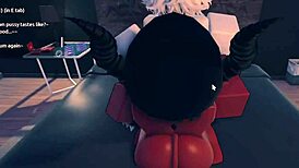 Two demons intensely fuck with big asses in condo