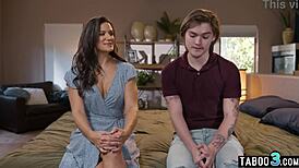 careful milf stepmom penny barber teaching stepson and teen gf