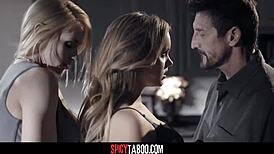 naughty birthday surprise with sarah vandella and river fox riding