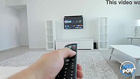 Jay's POV: my ginger teen step sister and latina friend craved a threesome 😍