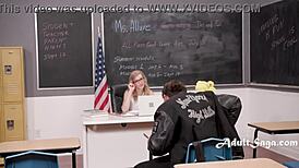 I watch Victor Ray fuck the student in class sass