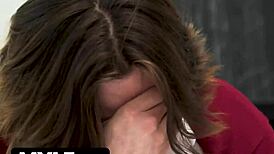 Does the gorgeous vixen use her massive tits to convince Axel to take her stepdaughter back?