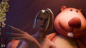 Emma Frost dominates Squirrel Girl in intense anal punishment with strapon assfucking