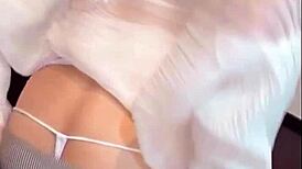 watch this white-haired succubus crossdresser masturbate on stream?