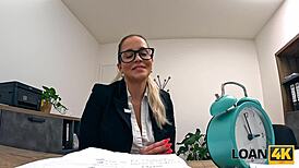 is the loan4k library girl undercover one of the best sluts in this office?