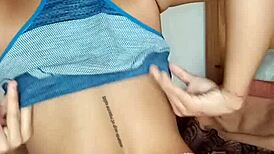 selene spreads cream on her body part one