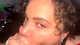 Curly-Haired Nympho Gets Facial From Flaxk
