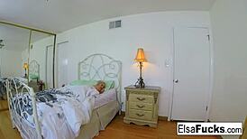 Elsa Jean wakes up for teen creampie session