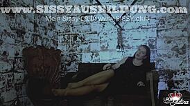 German sissy undergoes feminization training to become obedient bitch slave.