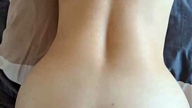 This curvy babe has quick sex before bedtime, doggystyled with cum covering her ass.