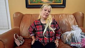 curvy blonde hottie nikki j gives a bj and gets her pussy and butt fucked in pov.