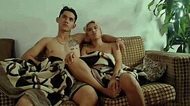 i fucked my stepsister on the sofa, she's so cute and muscular in lingerie