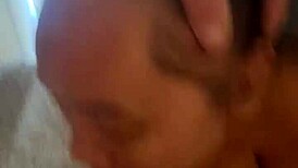 Asian babe deepthroats big cock!