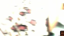 Ebony shemale indulges in solo toy play