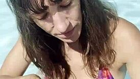 Sexy Milf Slut Gets Blowjob And Facial Fuck By The Pool