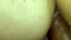 Latina slut deepthroats big black cock