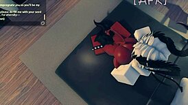 Two demons intensely fuck with big asses in condo