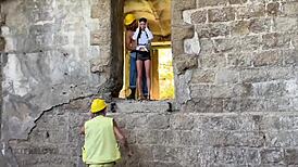 three workers persuade fragile inspector to fuck katty west in crazy uniform action