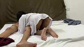 My step sister got naked and climbed on my big cock