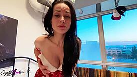 Hottie Deepthroats Big Dick In Christmas Cosplay