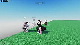 young guy with big cock dances pole to hot slut's masturbation moans