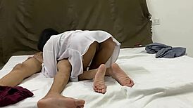 My step sister got naked and climbed on my big cock