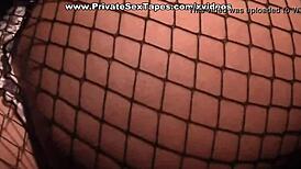 Hot amateur girl receives intense cumshot on pussy in public toilet