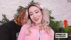 sweet sophia, this tiny 90-pound babe, takes bryan's huge dick in her ass