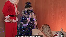 This cute girl asked for Santa's dick for Christmas