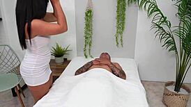 Camila Henao, Arousing New Client, Decides To Provide Happy Ending Massage With Oral And Vaginal Stimulation