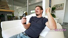 Step mom finds anal pleasure during yoga tension relief.