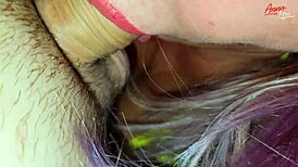 I slide the yellow panties off my chubby wife and finger her pussy in the bedroom, feeling her curvy body