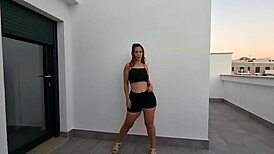 Sexy Latina Dancing On Terrace