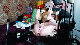 Gamergirlroxy in bunny ears enjoys easter fuckmachine