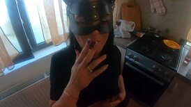 Milfy Calla, oh yeah, smoking and dancing with huge cock!