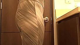 Hidden Camera Catches Latina Teen In Intimate Bathroom Moments!