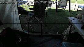 Kiwi trashy milf walks in see-through clothes at the beach, then gets creampie fucked in plain view trailer.